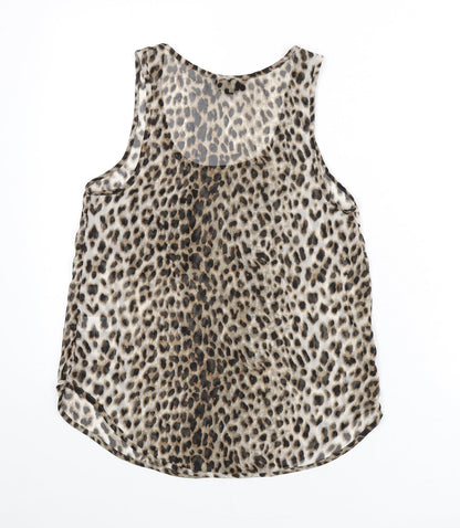 Womens UK Size 8 Topshop Multicoloured Basic Tank