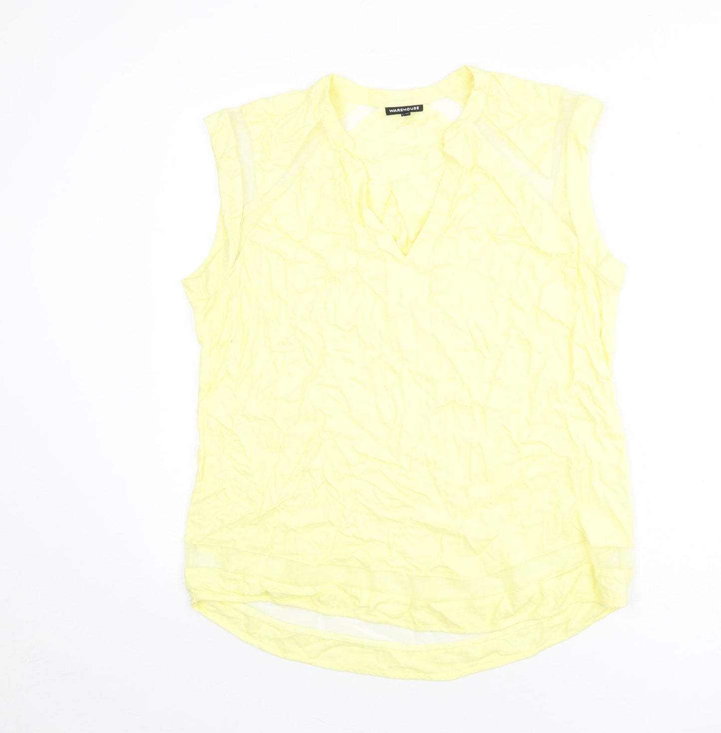 Womens UK Size 16 Warehouse Yellow Basic Tank