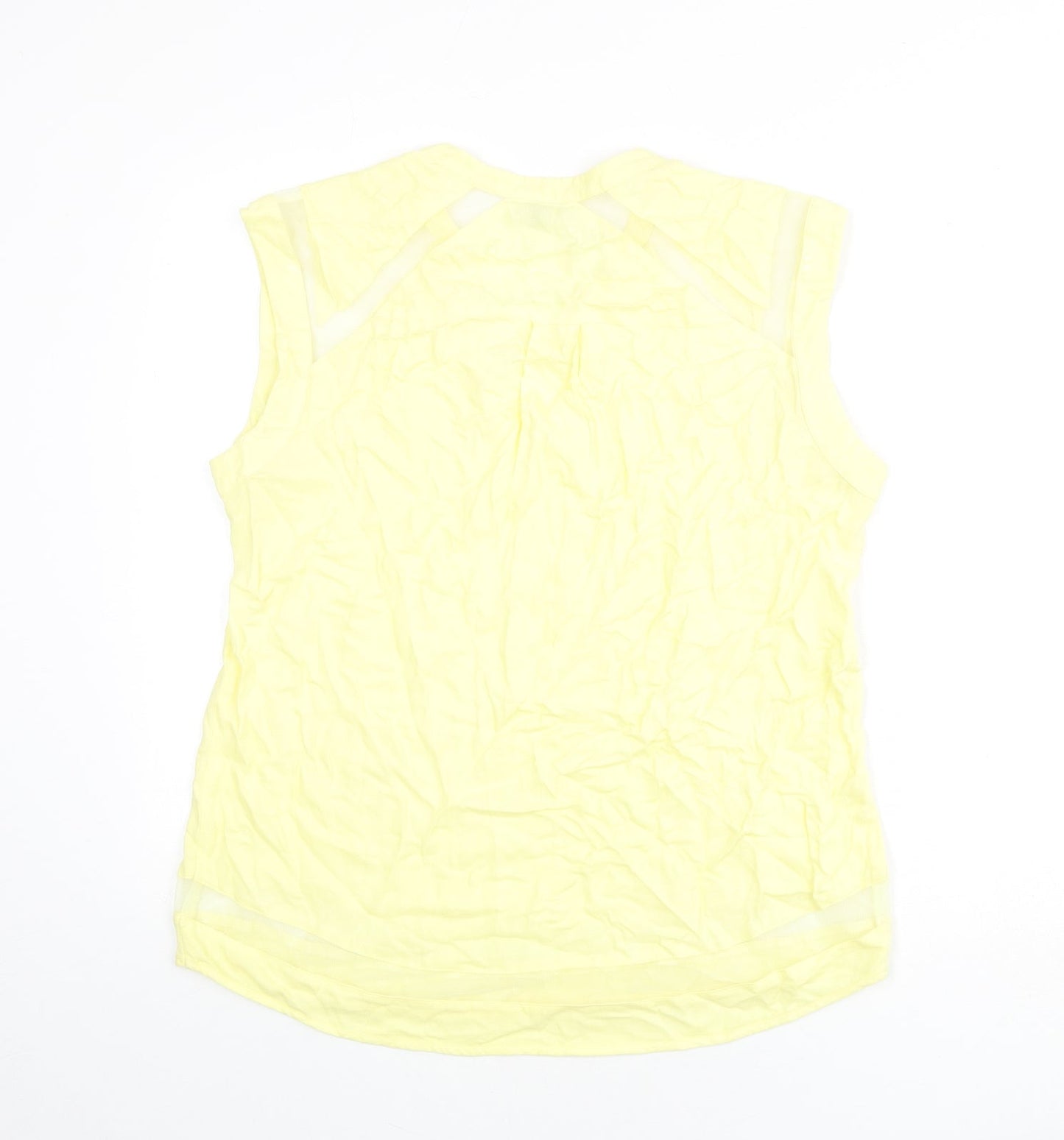 Womens UK Size 16 Warehouse Yellow Basic Tank