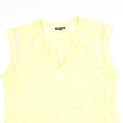 Womens UK Size 16 Warehouse Yellow Basic Tank