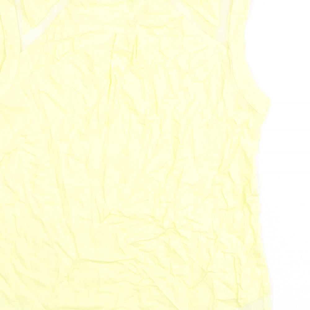 Womens UK Size 16 Warehouse Yellow Basic Tank