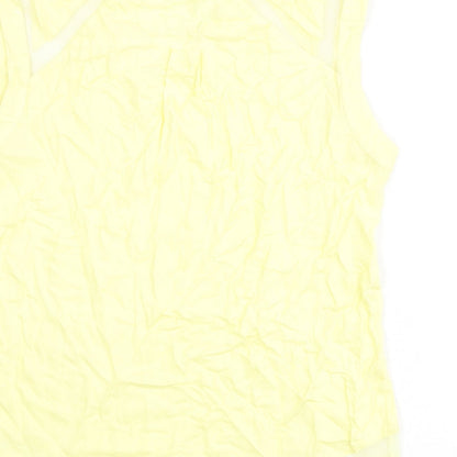 Womens UK Size 16 Warehouse Yellow Basic Tank