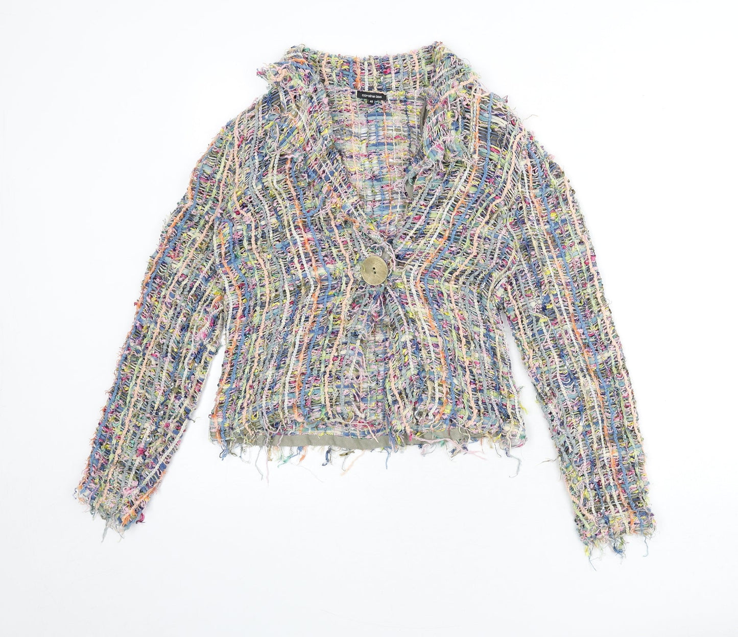 Caroline Bliss Womens Multicoloured Jacket Size 12 Button - Shoulder Pads