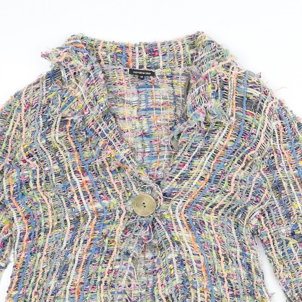 Caroline Bliss Womens Multicoloured Jacket Size 12 Button - Shoulder Pads