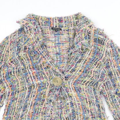 Caroline Bliss Womens Multicoloured Jacket Size 12 Button - Shoulder Pads