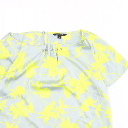 Womens UK Size 10 Comma Grey Basic Blouse