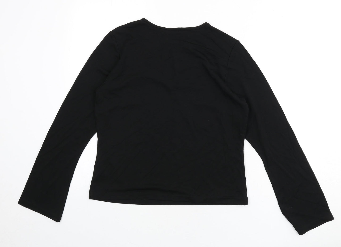 Womens UK Size 14 J.Taylor Black Basic T-Shirt