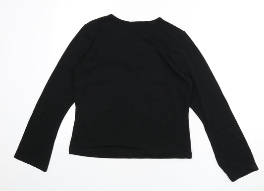 Womens UK Size 14 J.Taylor Black Basic T-Shirt