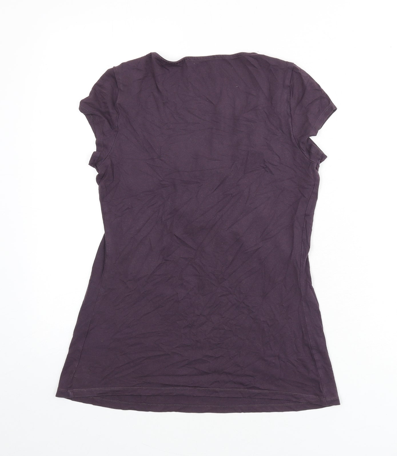 Womens UK Size 8 Marks and Spencer Purple Basic T-Shirt