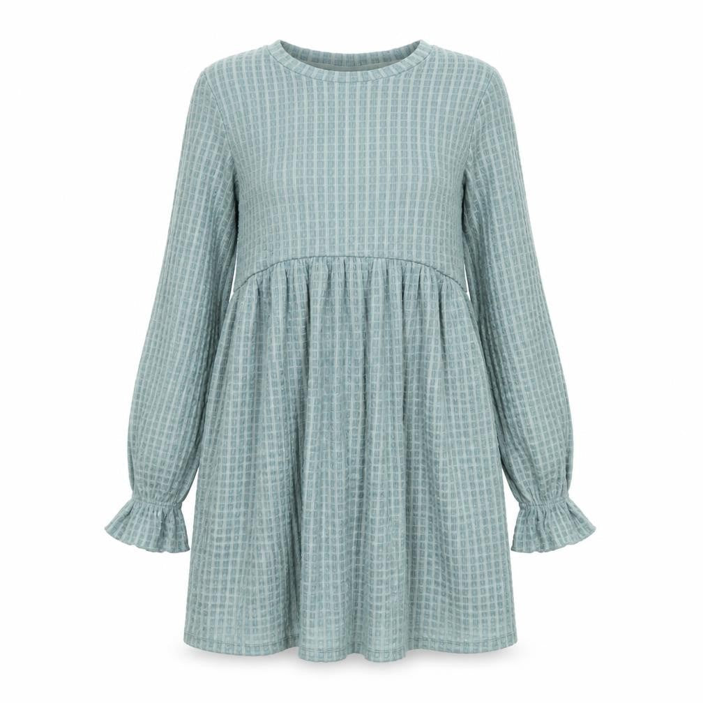 Topshop Womens Blue Geometric Polyester A-Line Size 10 Round Neck Pullover
