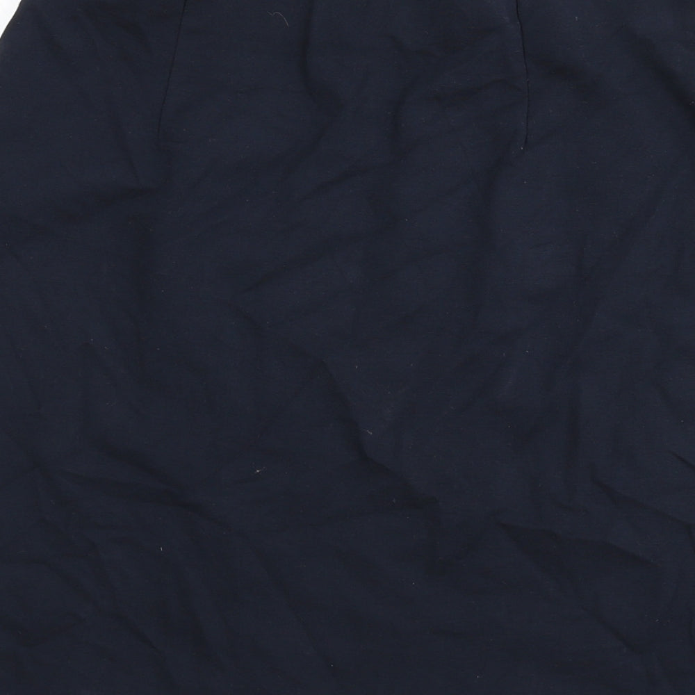 Marks and Spencer Womens Blue Viscose Straight & Pencil Skirt Size 14