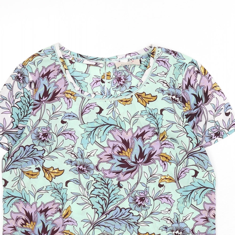 Womens UK Size 10 Marks and Spencer Multicoloured Basic Blouse