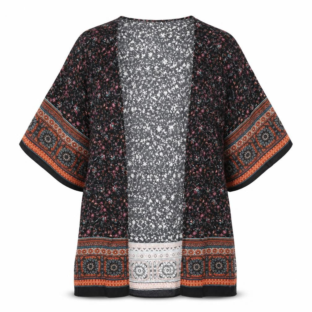 Womens UK Size M Stradivarius Multicoloured Kimono Blouse