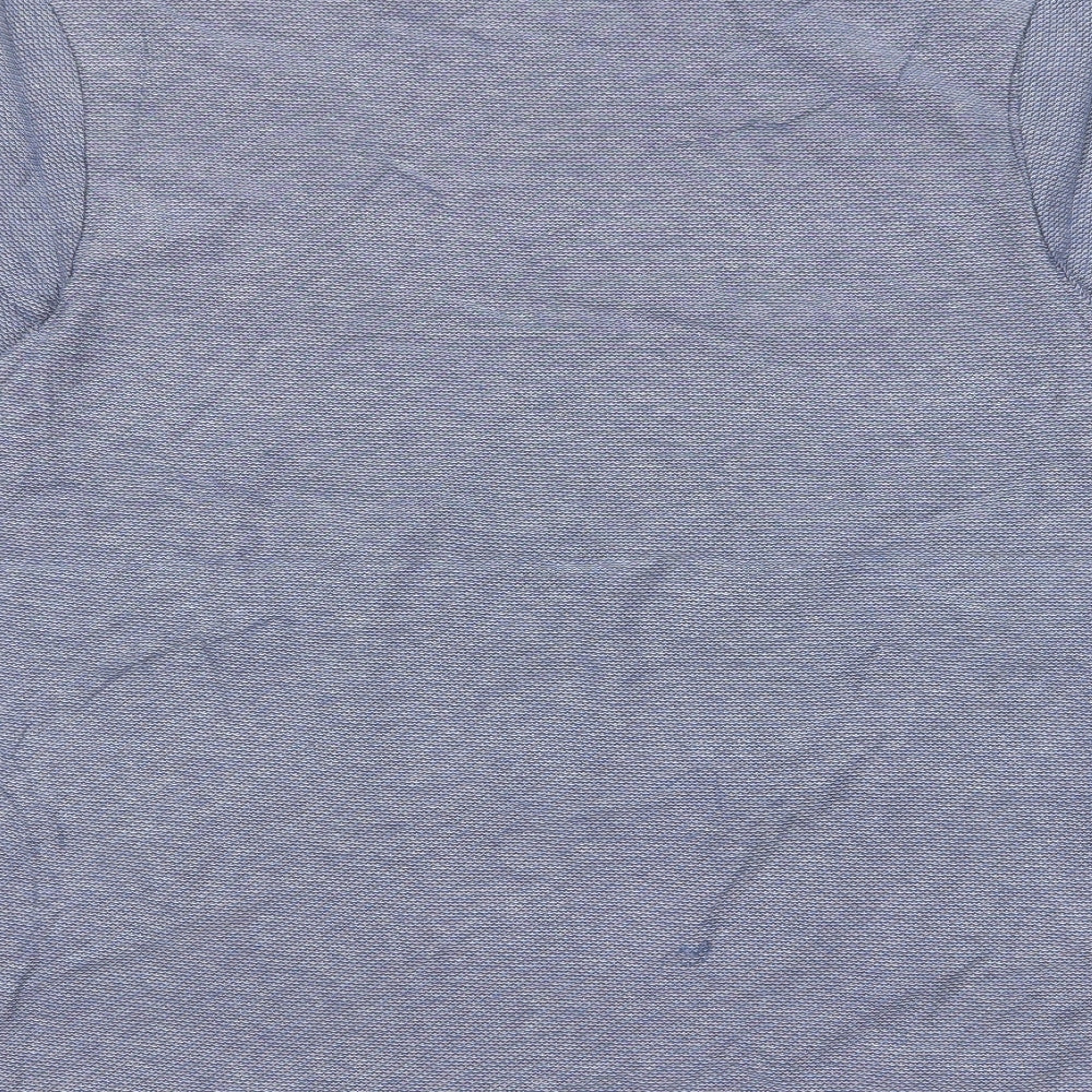 Marks and Spencer Mens Blue Cotton T-Shirt Size L Crew Neck