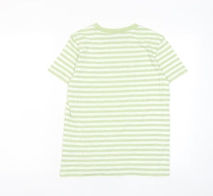 Womens UK Size 6 Marks and Spencer Green Basic T-Shirt