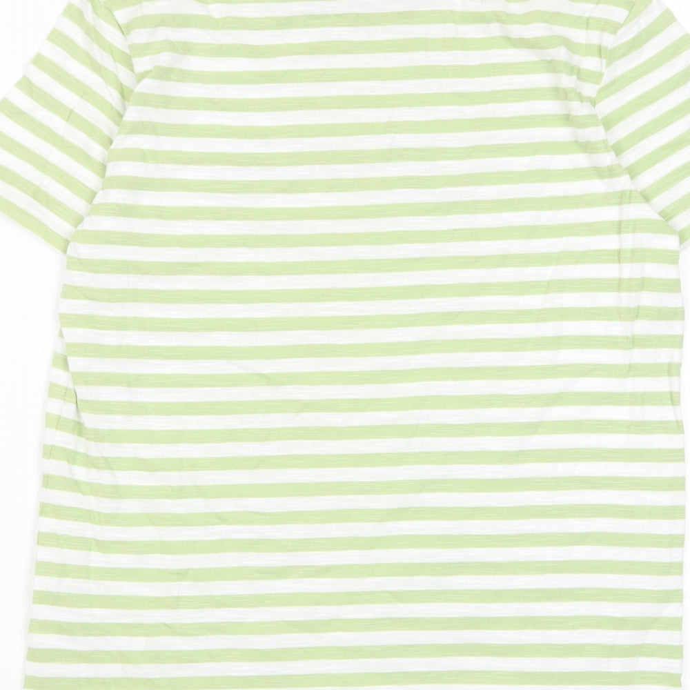 Womens UK Size 6 Marks and Spencer Green Basic T-Shirt