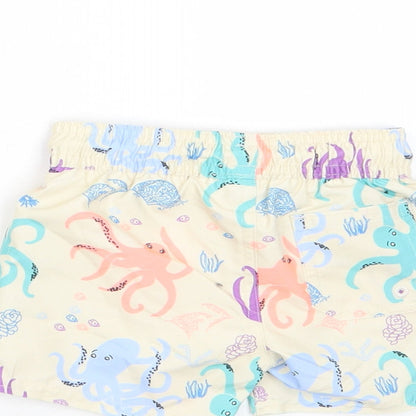 Marks and Spencer Boys Multicoloured Geometric Polyester Sweatpants Trousers Size 3-6 Months Drawstring - Octopus, Swim Shorts