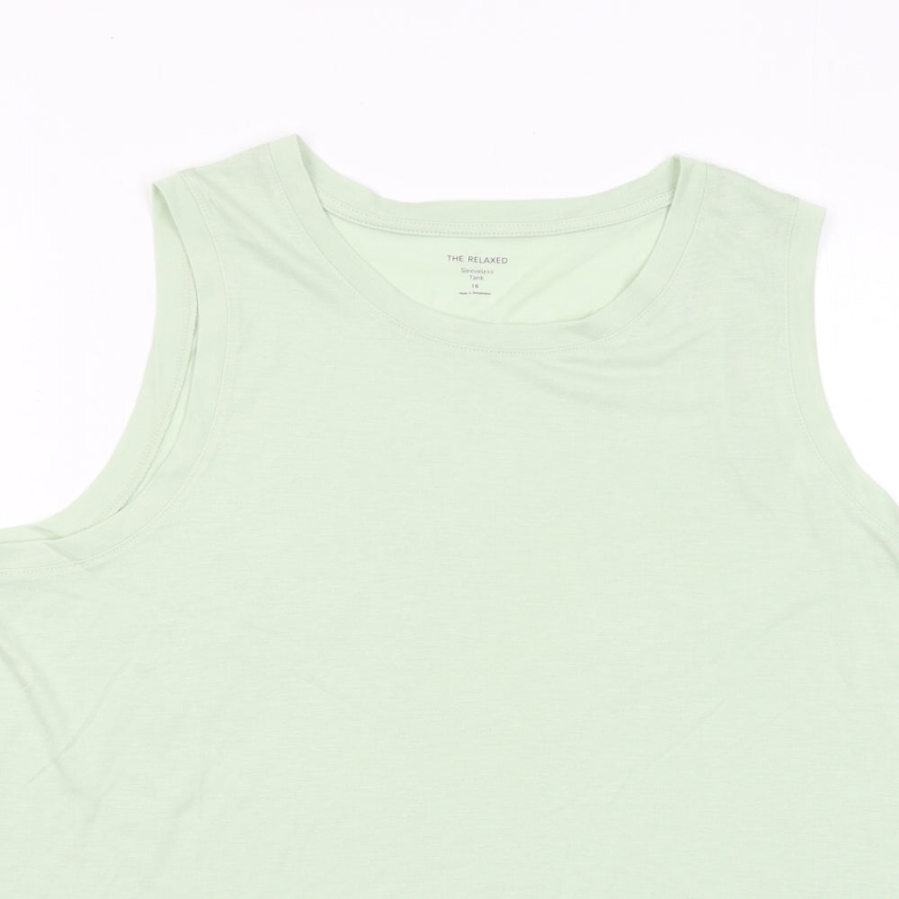 Womens UK Size 16 Marks and Spencer Green Basic Tank