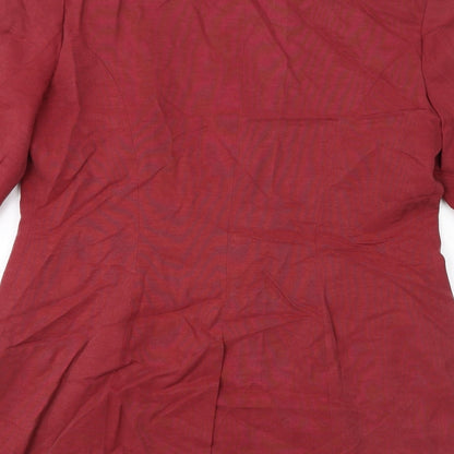 Womens UK Size 10 Monsoon Red Overcoat
