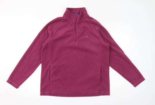 Cotton Traders Womens Pink Polyester Pullover Sweatshirt Size M Pullover - Pockets