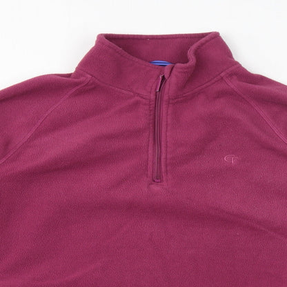 Cotton Traders Womens Pink Polyester Pullover Sweatshirt Size M Pullover - Pockets