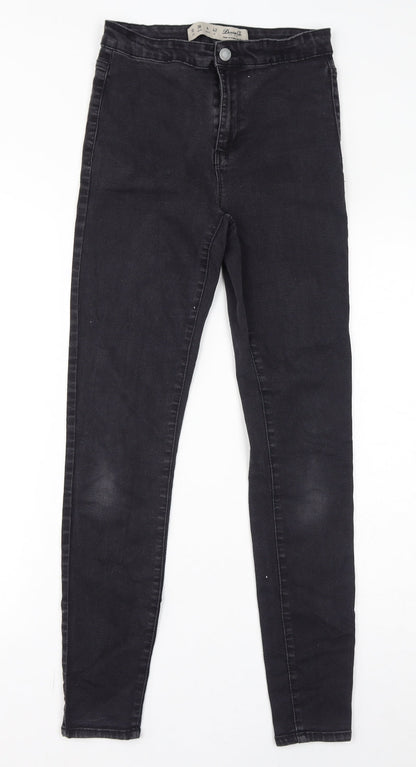 Denim & Co. Womens Black Cotton Skinny Jeans Size 10 L30 in Regular Zip