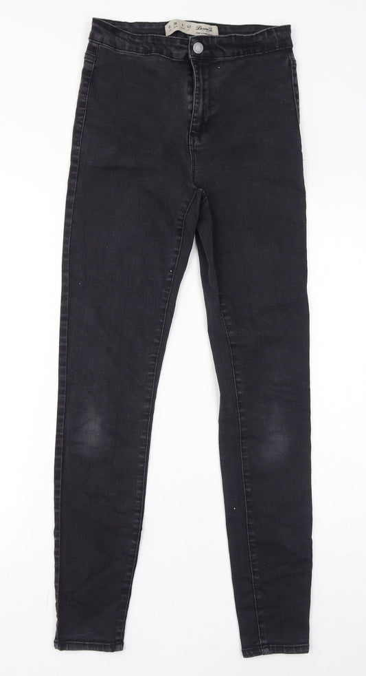 Denim & Co. Womens Black Cotton Skinny Jeans Size 10 L30 in Regular Zip