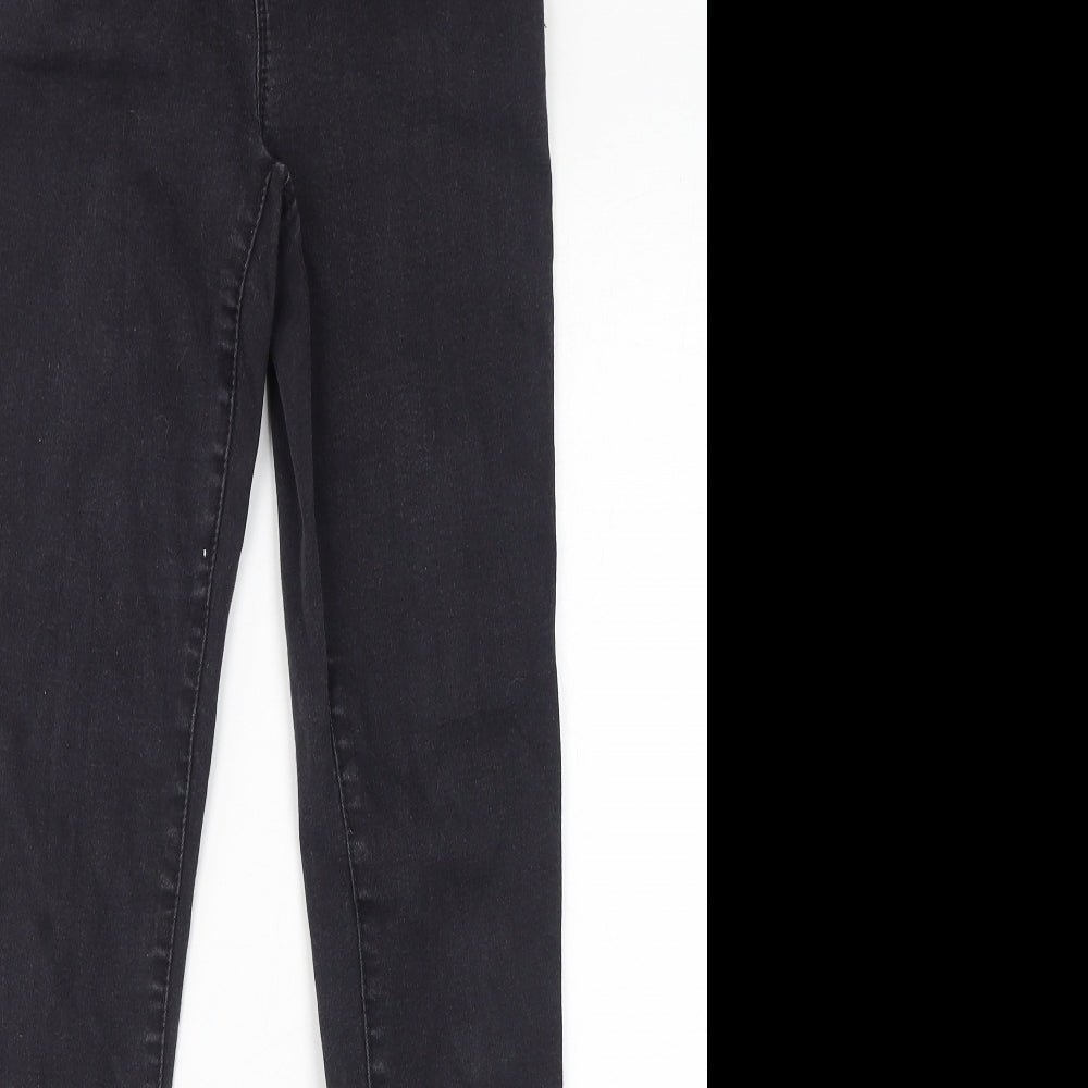 Denim & Co. Womens Black Cotton Skinny Jeans Size 10 L30 in Regular Zip