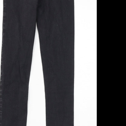 Denim & Co. Womens Black Cotton Skinny Jeans Size 10 L30 in Regular Zip