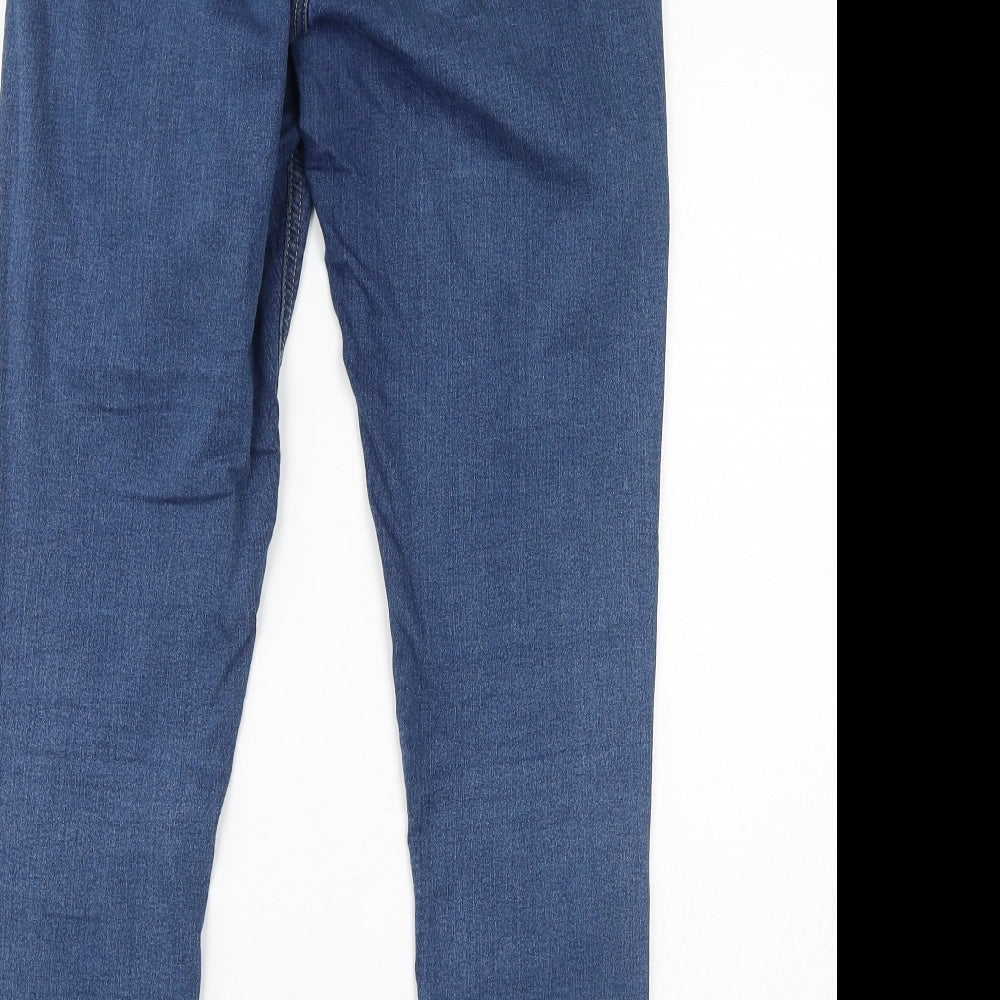 Topshop Womens Blue Cotton Jegging Jeans Size 33 in L32 in Regular Zip