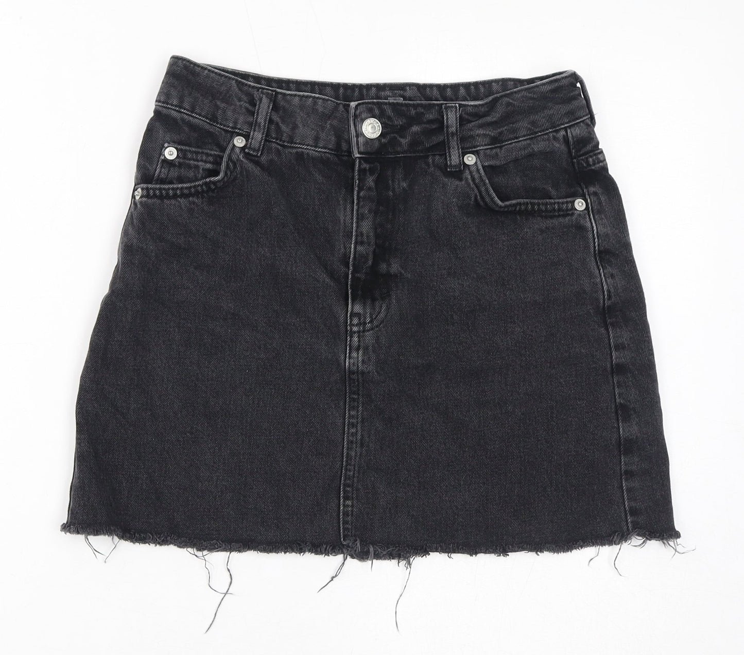 Womens UK Size 8 Topshop A-Line Denim Skirt