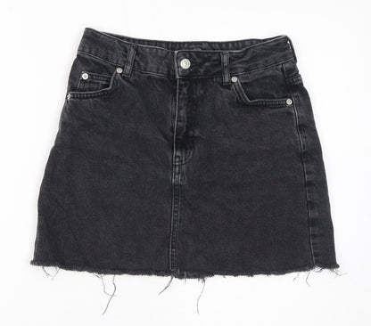 Womens UK Size 8 Topshop A-Line Denim Skirt