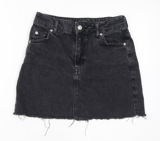 Womens UK Size 8 Topshop A-Line Denim Skirt