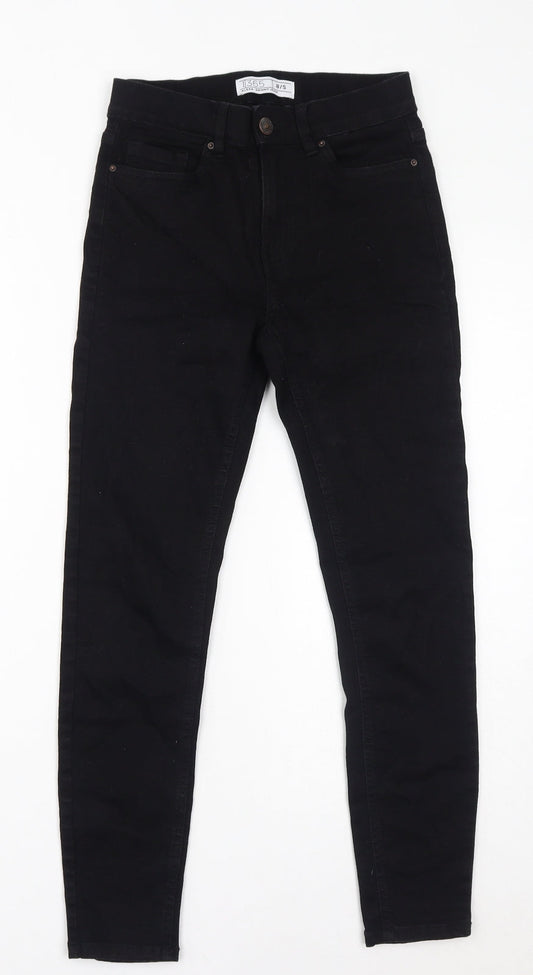 365 Denim Womens Black Cotton Skinny Jeans Size 8 L26 in Regular Zip