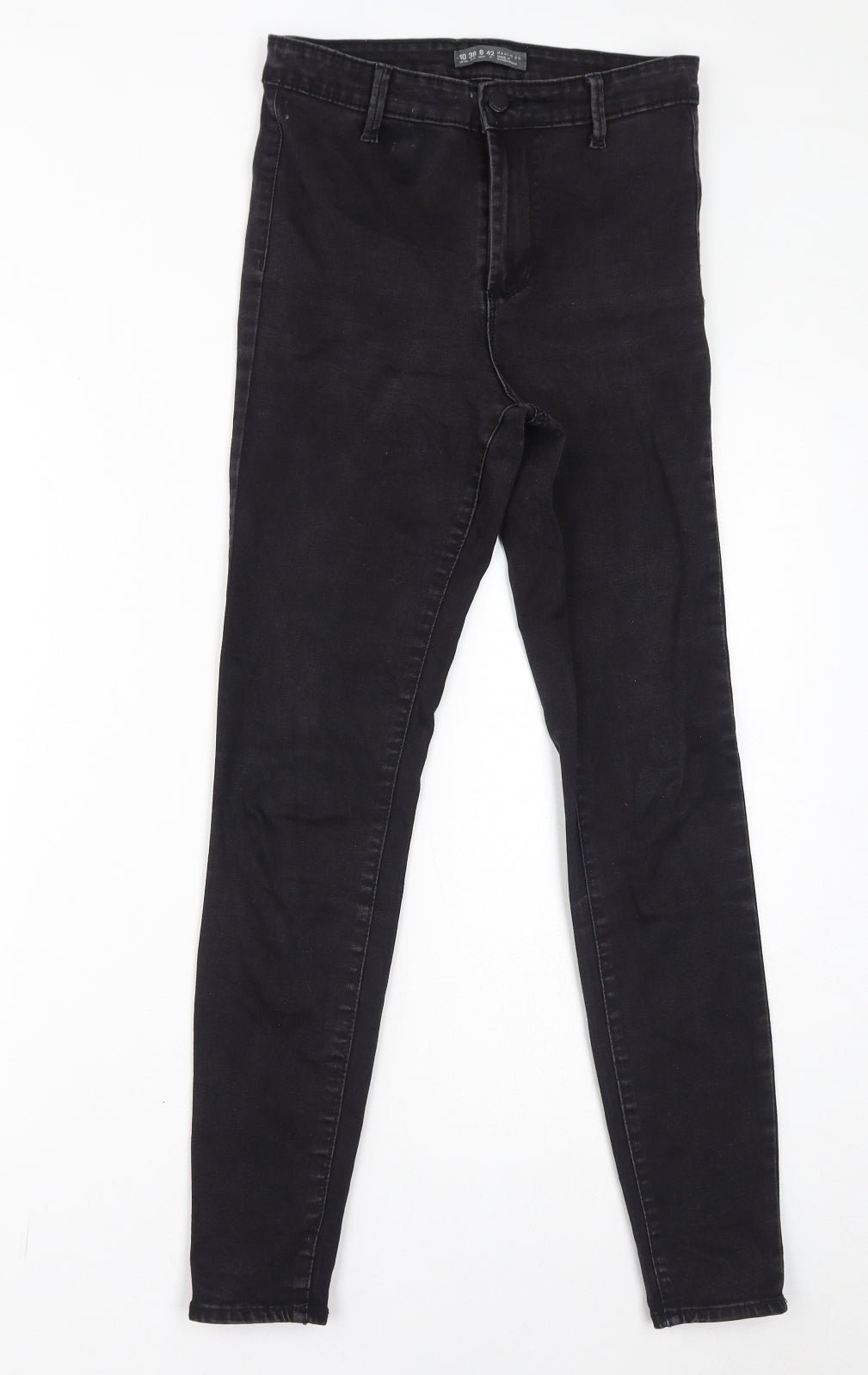 Denim & Co. Womens Black Cotton Skinny Jeans Size 10 L28 in Regular Zip