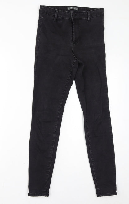Denim & Co. Womens Black Cotton Skinny Jeans Size 10 L28 in Regular Zip