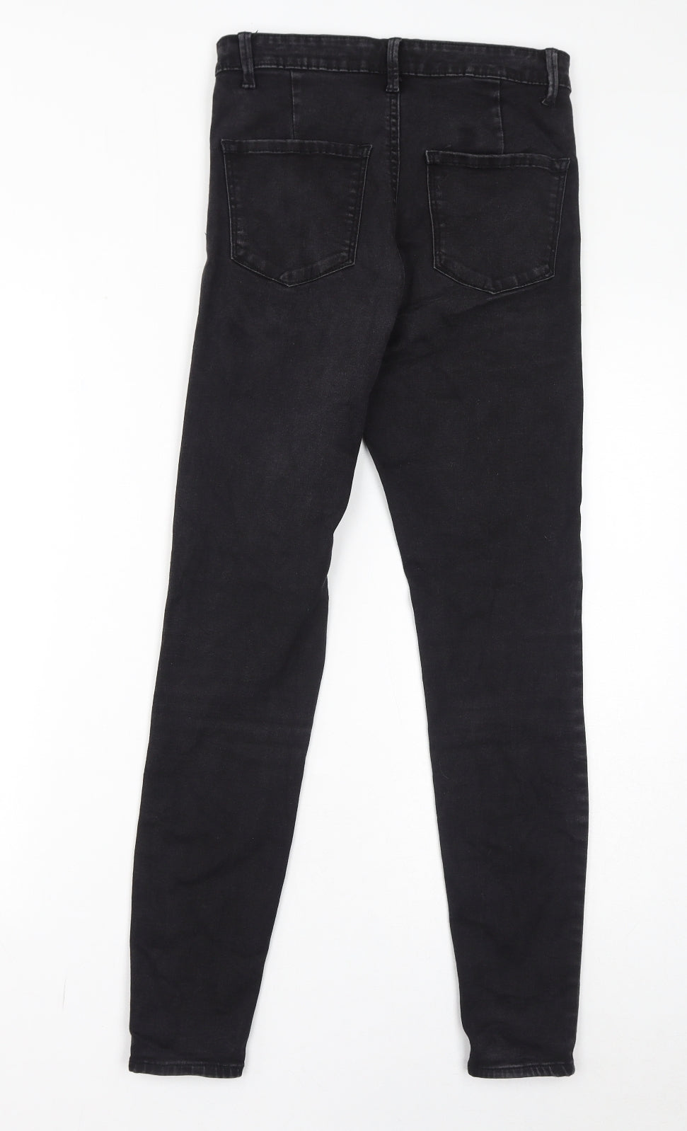 Denim & Co. Womens Black Cotton Skinny Jeans Size 10 L28 in Regular Zip