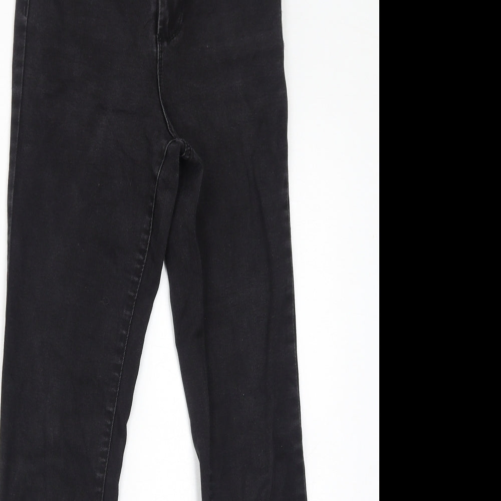 Denim & Co. Womens Black Cotton Skinny Jeans Size 10 L28 in Regular Zip