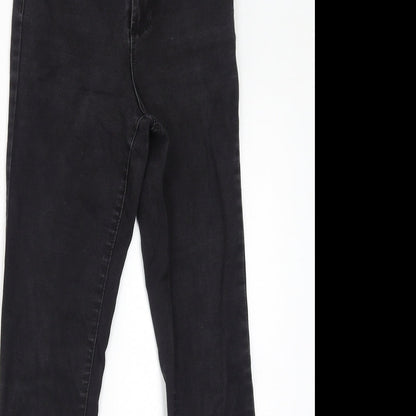 Denim & Co. Womens Black Cotton Skinny Jeans Size 10 L28 in Regular Zip