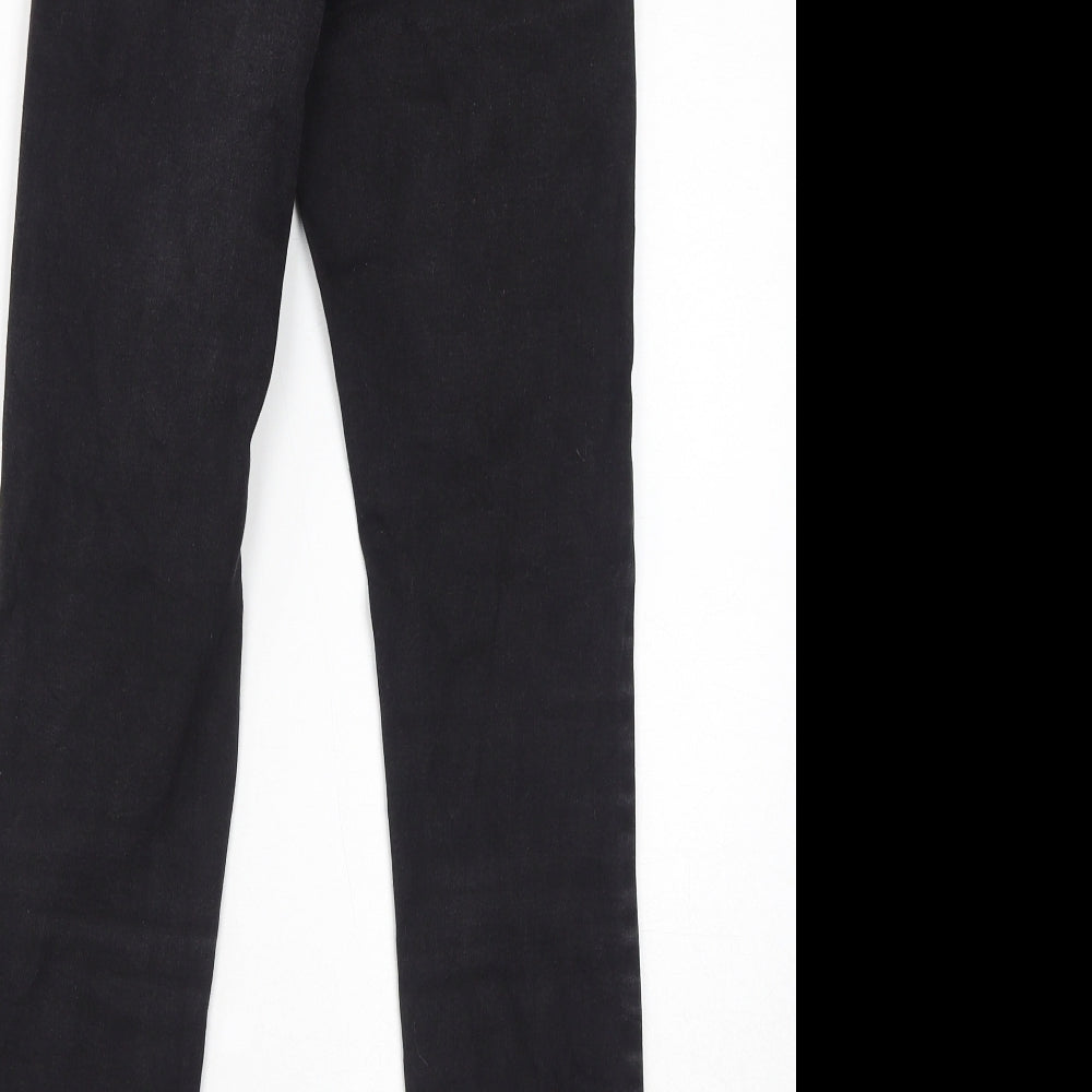 Denim & Co. Womens Black Cotton Skinny Jeans Size 10 L28 in Regular Zip