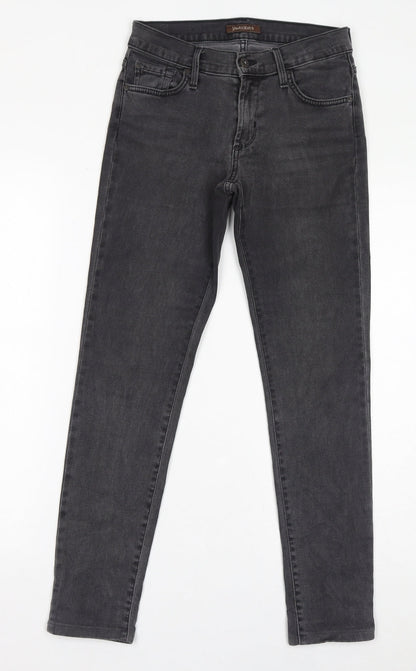 James Jeans Womens Grey Cotton Skinny Jeans Size 28 in L28 in Regular Zip