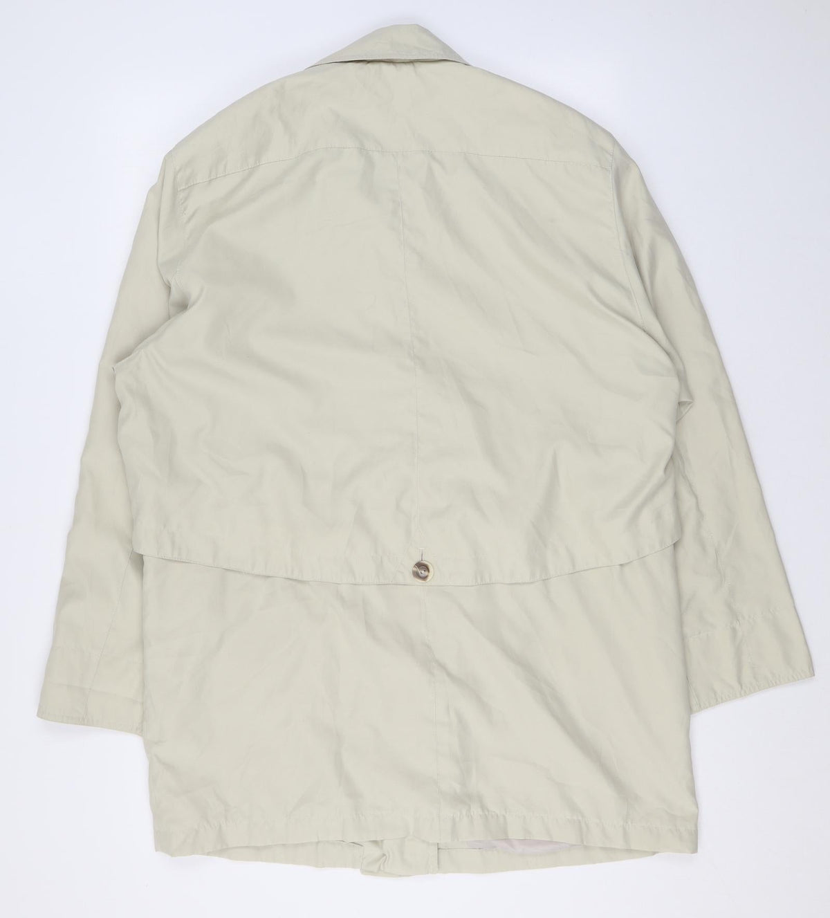 Variations Womens Beige Overcoat Coat Size 16 Button