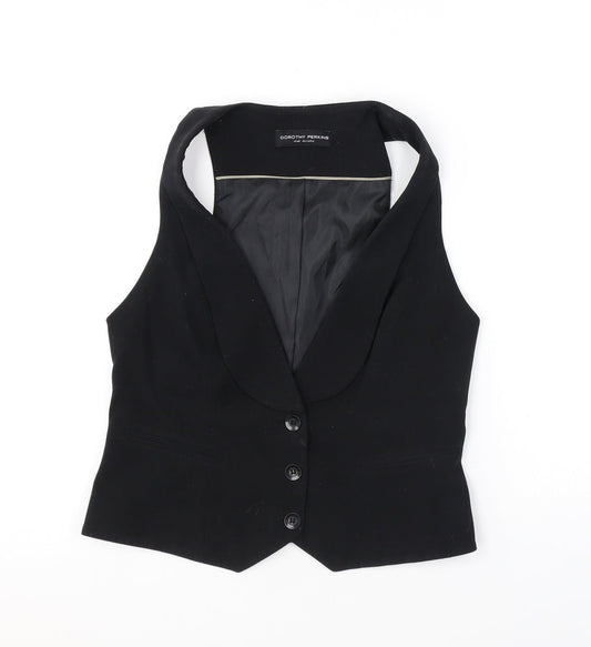 Dorothy Perkins Womens Black Polyester Jacket Suit Waistcoat Size 12