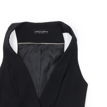 Dorothy Perkins Womens Black Polyester Jacket Suit Waistcoat Size 12