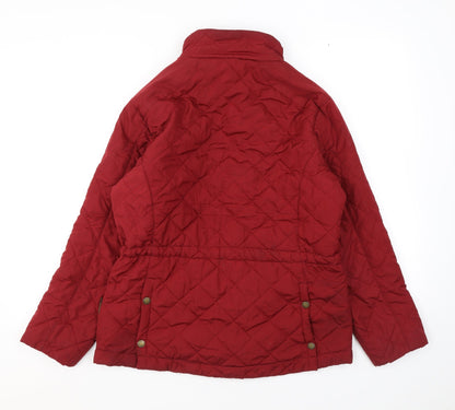 Target Dry Womens Red Quilted Jacket Size XS Zip