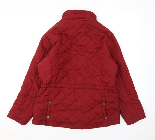 Target Dry Womens Red Quilted Jacket Size XS Zip