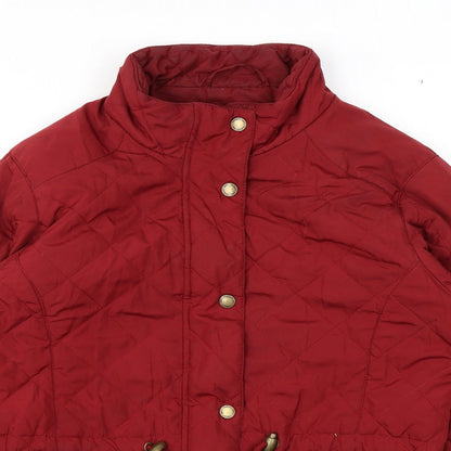 Target Dry Womens Red Quilted Jacket Size XS Zip