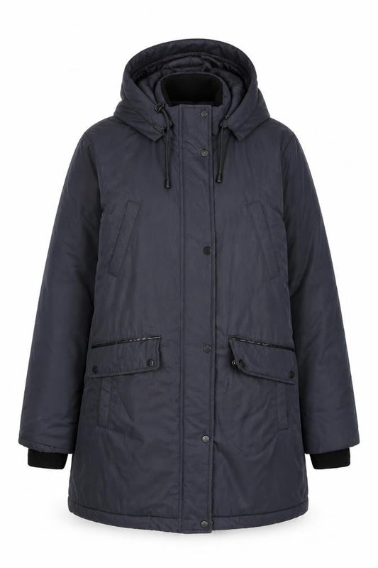 Maine New England Womens Blue Parka Coat Size 10 Zip