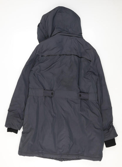 Maine New England Womens Blue Parka Coat Size 10 Zip