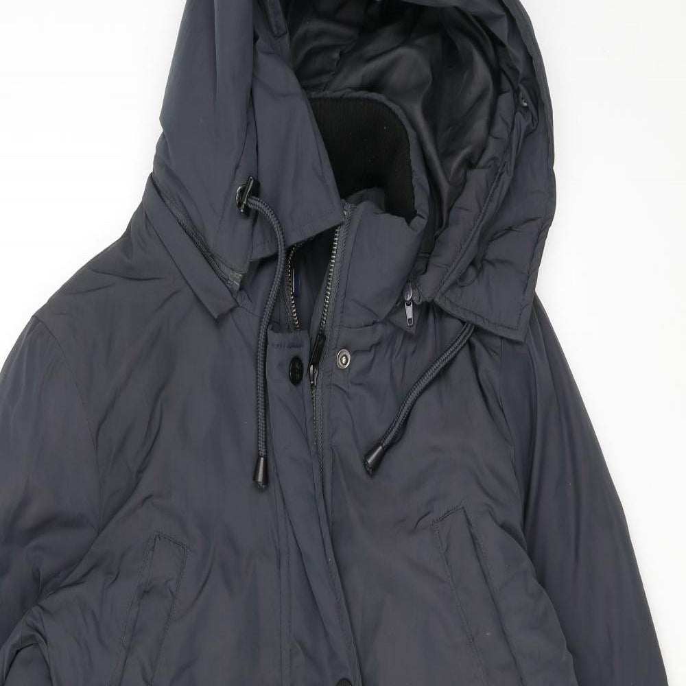 Maine New England Womens Blue Parka Coat Size 10 Zip